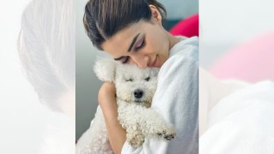 Kriti Sanon is all cuddles with her doggo ‘Disco’, see pic