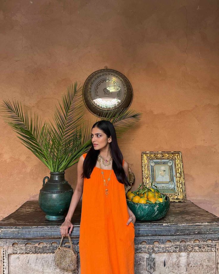 Malavika Mohanan can’t resist the candy-orange, this summer 812582