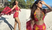 Maldives Diaries: Surbhi Jyoti sizzles in pink and yellow printed co-ord set