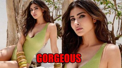 Mouni Roy Oozes Hotness In Green Monokini, See Pic