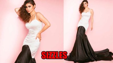 Mouni Roy Sizzles In A Striking White And Black Gown