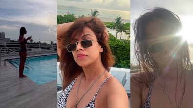 Nia Sharma Looks Sultry In Bikini, Takes Dip In Oceanfront