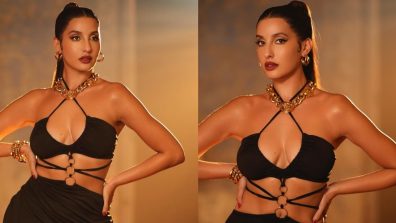 Nora Fatehi’s burning hot black dress vogue moment is wow