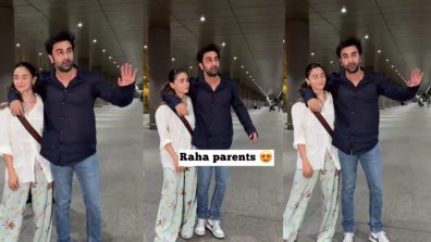 Ranbir Kapoor-Alia Bhatt get all cosy and smiles at airport, watch video