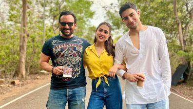 Sara Ali Khan, Ibrahim and Saif all say ‘cheese’ in jeans