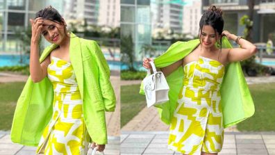 Sargun Mehta Looks Fierce In Green Mini Dress; See Pics