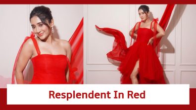 Shivangi Joshi Exudes The Best Of Grace And Style In This Amazing Red Trail Dress; Check Pics