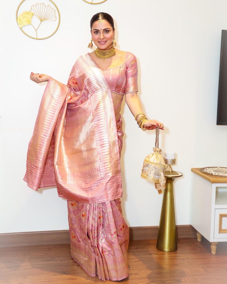 Shraddha Arya is muse in designer silk drape 822077