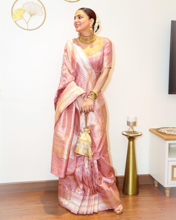 Shraddha Arya is muse in designer silk drape 822079