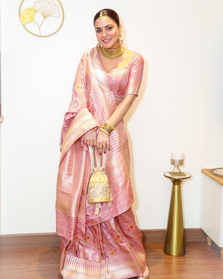 Shraddha Arya is muse in designer silk drape 822080