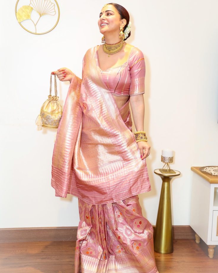 Shraddha Arya is muse in designer silk drape 822081