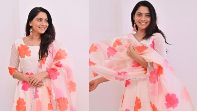 Sonalee Kulkarni Dazzles In Floral Anarkali, Recalls Summer Colors