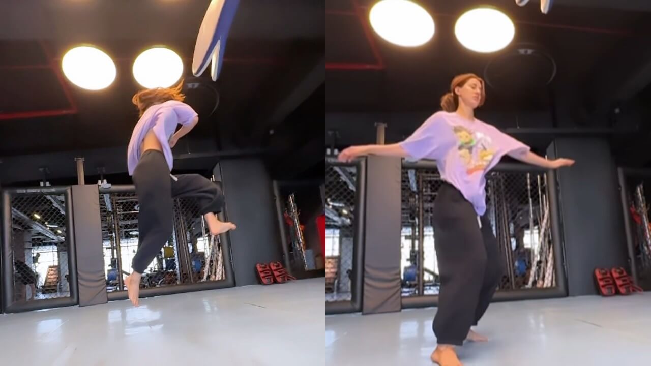 Watch: Disha Patani's high-flying strong kick will inspire you 818857