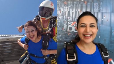 Watch: Divyanka Tripathi aces skydive like a pro