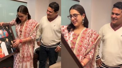 Watch: Sara Ali Khan gets a special gift, reaction gets caught on camera