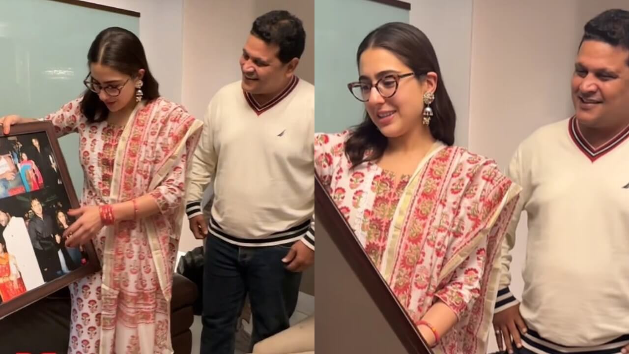 Watch: Sara Ali Khan gets a special gift, reaction gets caught on camera 821324