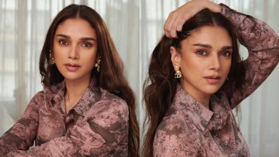 Aditi Rao Hydari calls for perfection in plum floral shirt, see pics