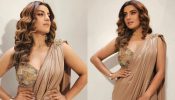 Akshara Singh Glows In Golden Shimmery Saree(New Pics Alert)