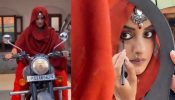 Akshara Singh Turns ‘Dhakad’ In New Avatar, Rides A Bullet In Saree