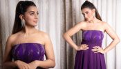 Akshara Singh Turns Muse In Purple Sparkling Gown; See Pics
