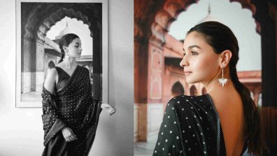 Alia Bhatt blends tradition in black bandhani saree, see pics