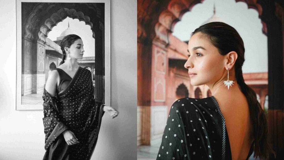 Alia Bhatt blends tradition in black bandhani saree, see pics 833938