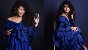 Anupama Parameswaran ‘blue-ming’ in satin ruffle sharara