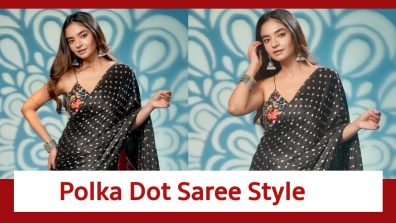 Anushka Sen Checks Her Style In Sensational Polka Dot Saree Style; Check Here