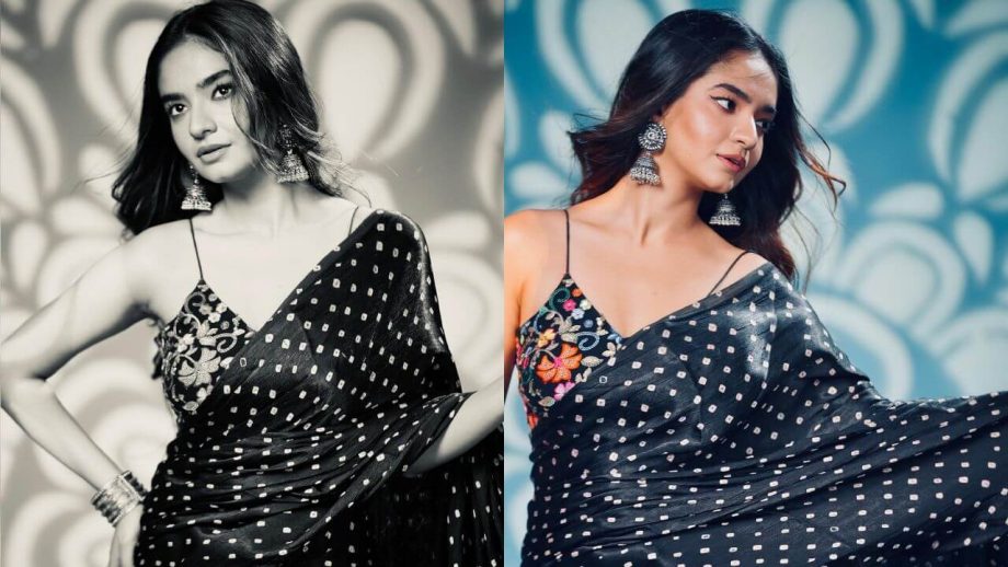 Anushka Sen Flaunts Vintage Glam In Polka Dots Saree; Check Out 836761