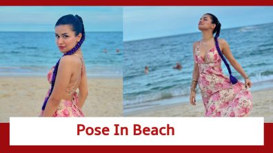 Avneet Kaur’s Pose In The Beach In A Pink Floral Gown Is The Prettiest; Check Here