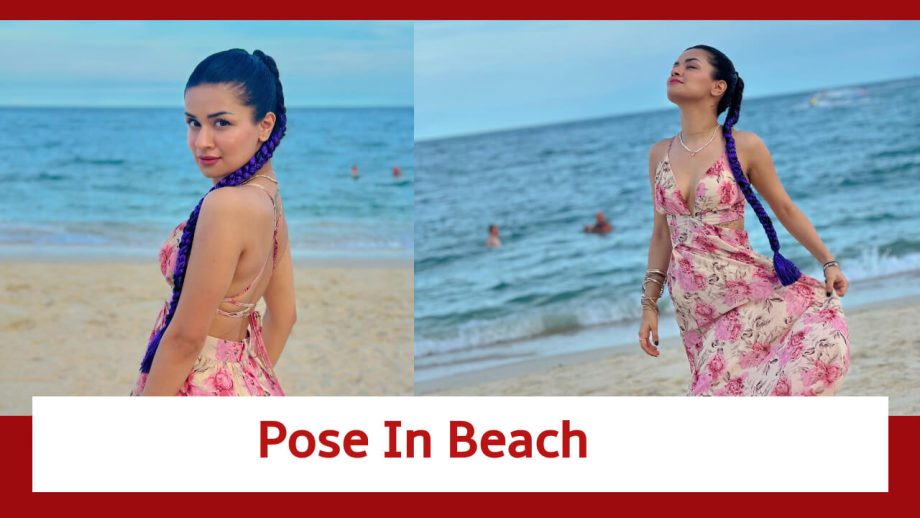 Avneet Kaur's Pose In The Beach In A Pink Floral Gown Is The Prettiest; Check Here 834240