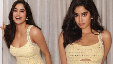 Check Out: Janhvi Kapoor’s Quirky Shades In Shiny Mini Dress