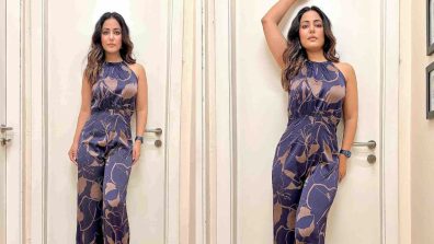 Hina Khan Goes Stylish In Printed Jumpsuit And Bellies; Take A Look