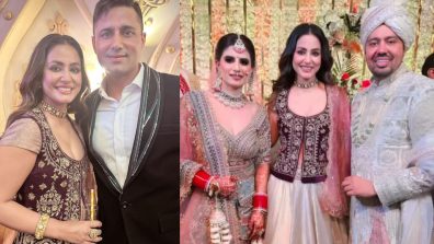 Hina Khan Looks Jaw-Dropping In Maroon Lehenga, Attends Friend’s Wedding