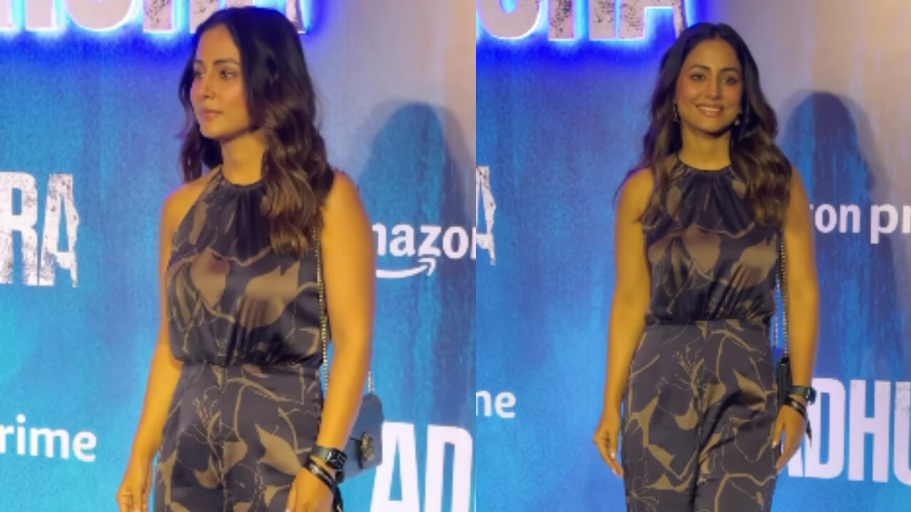 Hina Khan steals the show in sheer black jumpsuit, watch video 831559