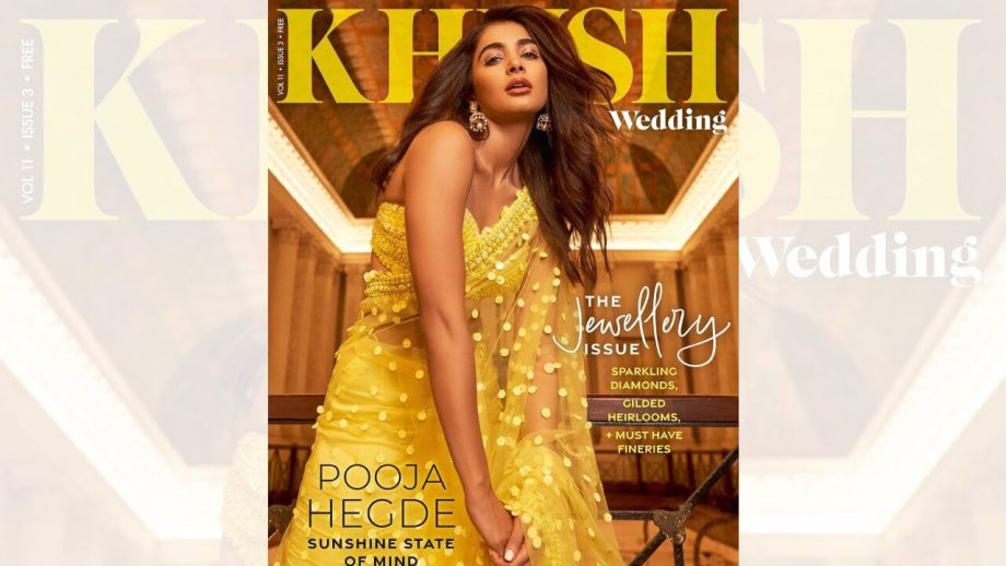 In Pics: Pooja Hegde spells magic in sunshine yellow six yards 832101