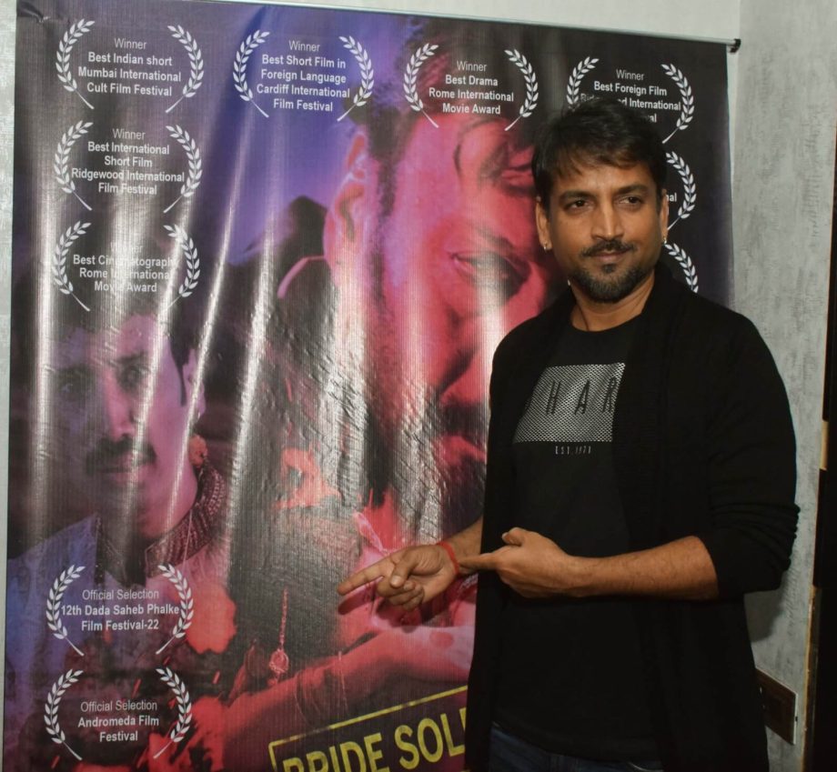 Jackie Shroff, Amrita Rao attended the screening of director Karan Singh Rathore's short film 