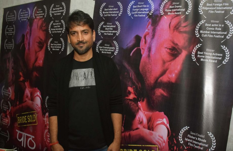 Jackie Shroff, Amrita Rao attended the screening of director Karan Singh Rathore's short film 