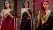 Jasmin Bhasin keeps sensuality in check in embellished black saree, see video