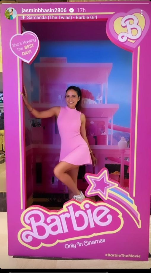 Jasmin Bhasin Showcases The Barbie In Her; Dresses Up In A Cute Pink Bodycon 838563