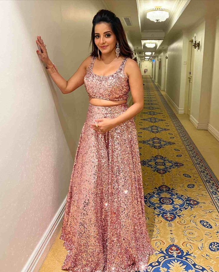 Monalisa Turns Sparkling In Skirt And Blouse; Meera Deosthale Feels The Heat 836184