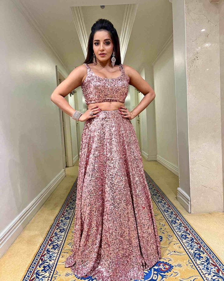 Monalisa Turns Sparkling In Skirt And Blouse; Meera Deosthale Feels The Heat 836186