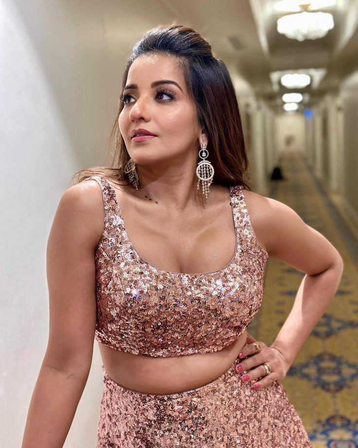 Monalisa Turns Sparkling In Skirt And Blouse; Meera Deosthale Feels The Heat 836187