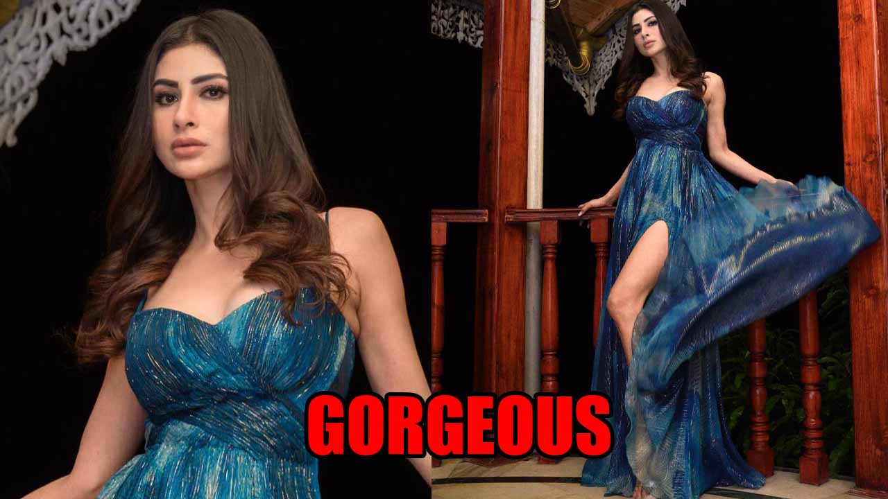Mouni Roy Turns Heads In Stunning Thigh-High Slit Blue Gown, See Photos 828537