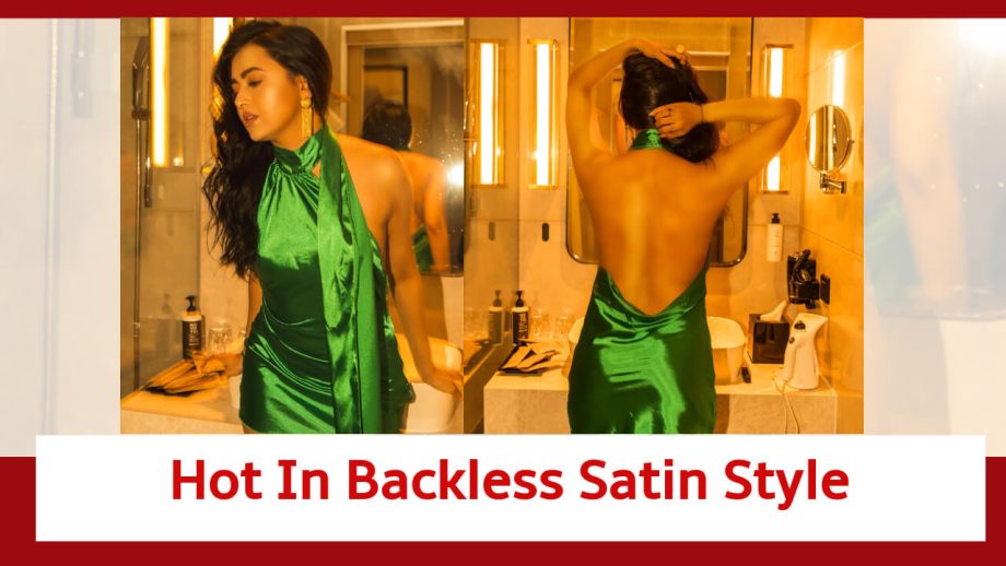 Naagin Fame Tejasswi Prakash Looks Hot In Backless Satin Dress; Check Here 836294