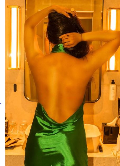 Naagin Fame Tejasswi Prakash Looks Hot In Backless Satin Dress; Check Here 836289