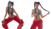 Oh, so hot! Jacqueline Fernandez ups the quirk factor in denim bralette and red joggers