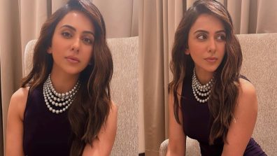 Rakul Preet Singh’s plum high-thigh slit bodycon is the season’s beauty goal