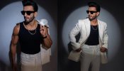 Ranveer Singh Looks Stylish In White Blazer, Flare Trouser With Accessories