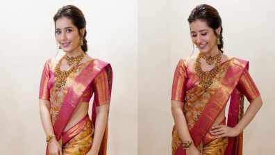 Rashii Khanna gives her saree a classic traditional swirl, see pics